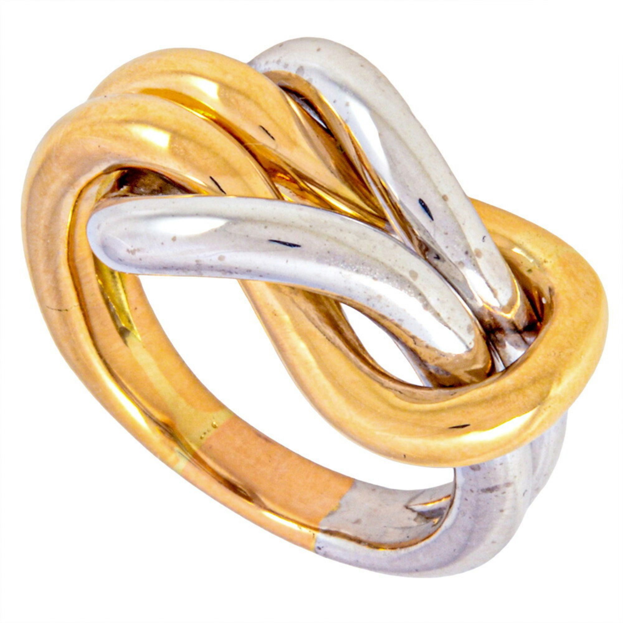 Cartier Infinity Ring, size 10, 18K Yellow Gold, 14.0g, 18KWG Gold and White Combination