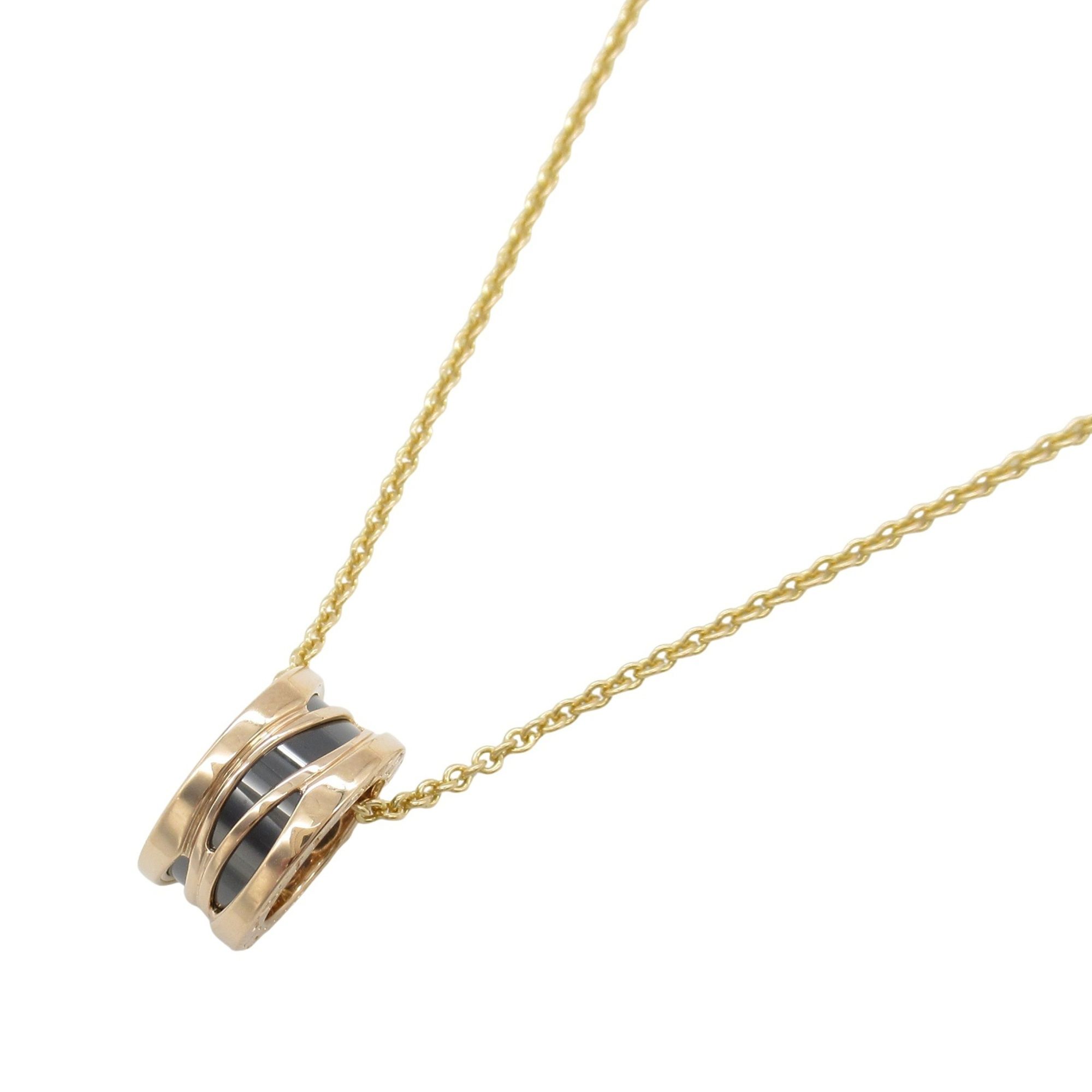 BVLGARI B-zero1 Design Legend Necklace Ceramic 18KPG (Pink Gold) Men's Women's Gold