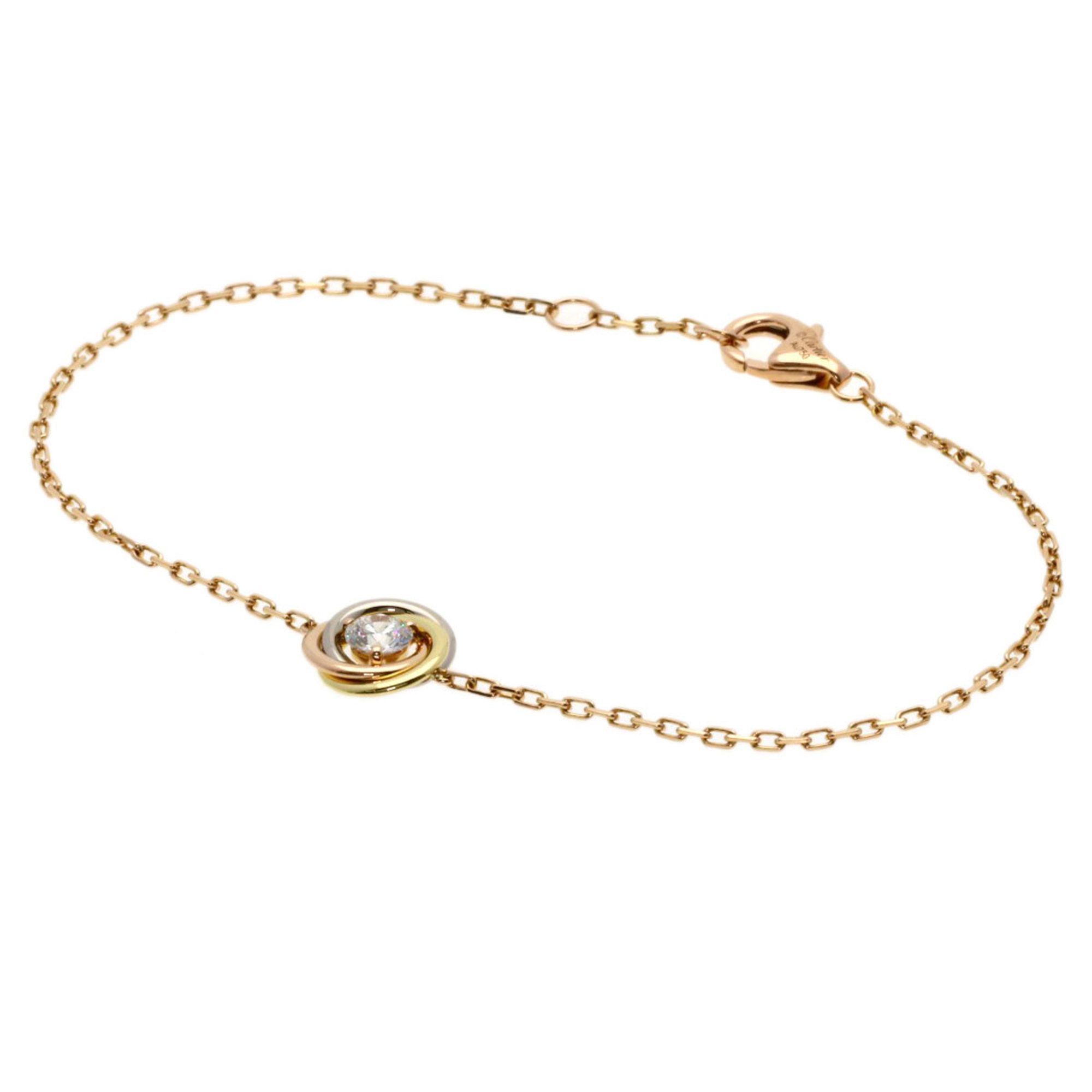 Cartier Trinity Diamond Bracelet in 18K Yellow Gold/18KPG/18KWG for Women