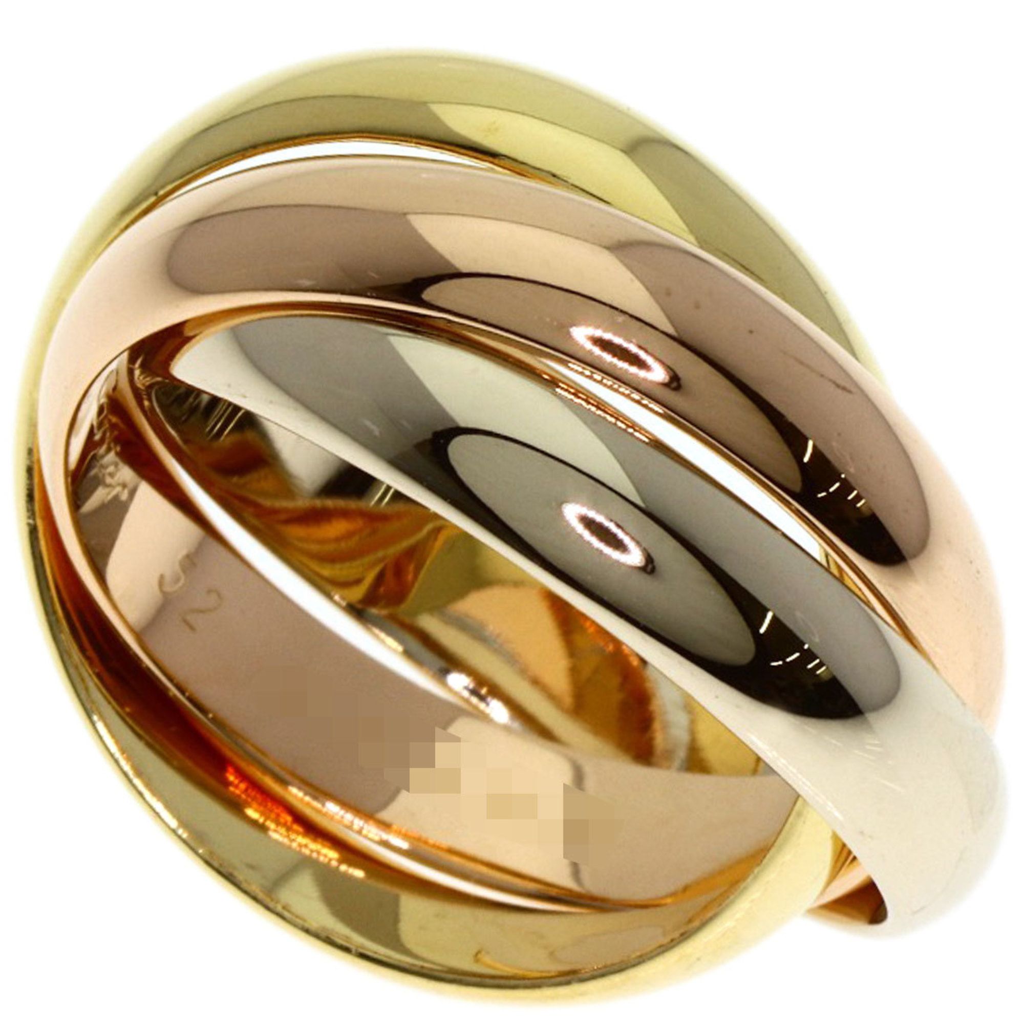Cartier Trinity MM Ring, 18K Yellow Gold/18KWG/18KPG, Women's