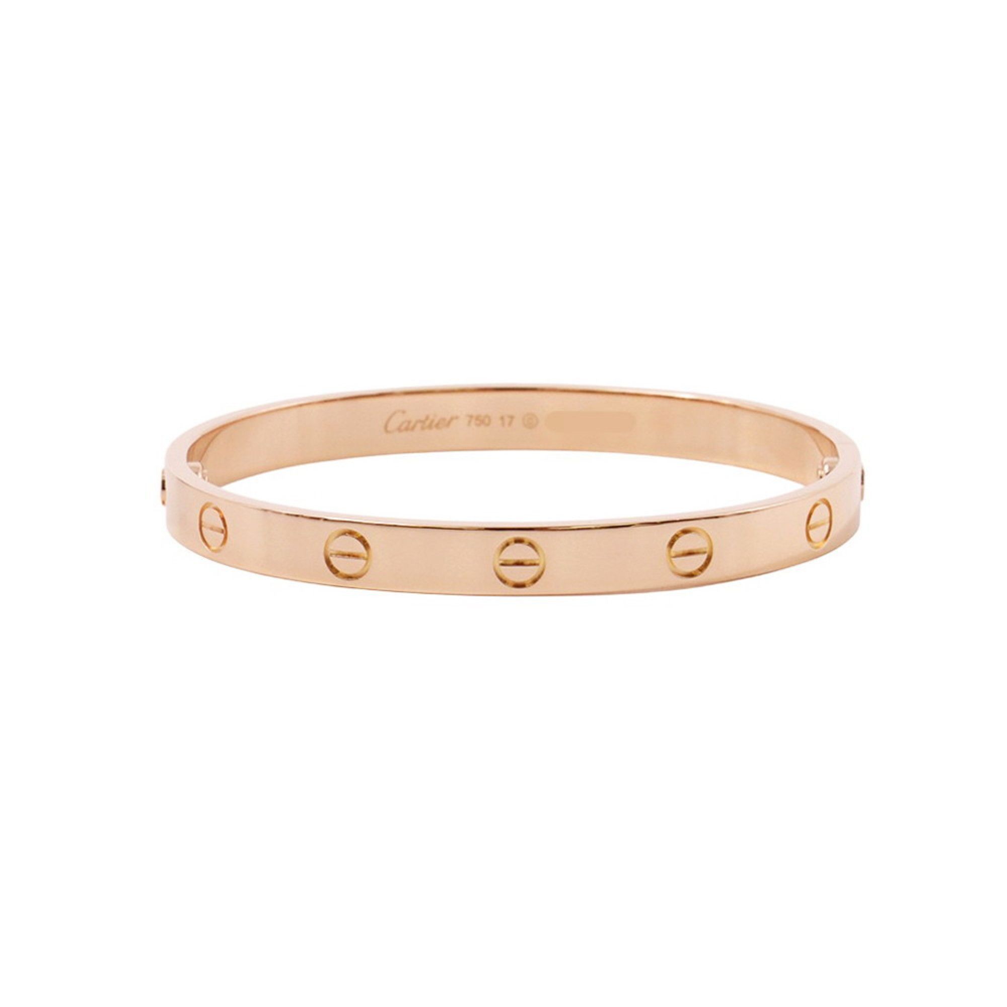 Cartier Love Bracelet Classic Model K18PG Size 17 LOVE Bangle