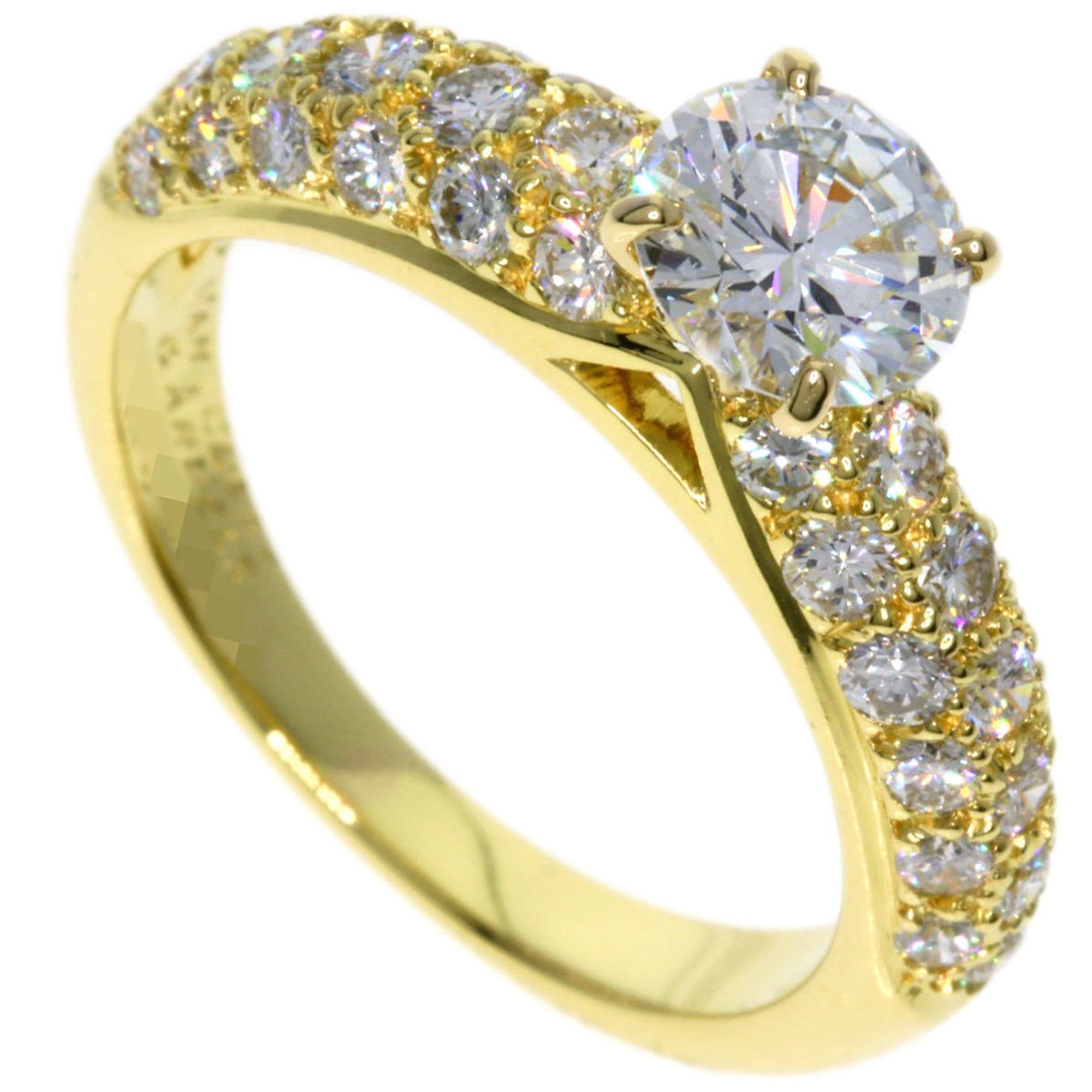 Van Cleef & Arpels Diamond Pavé Ring in 18K Yellow Gold for Women