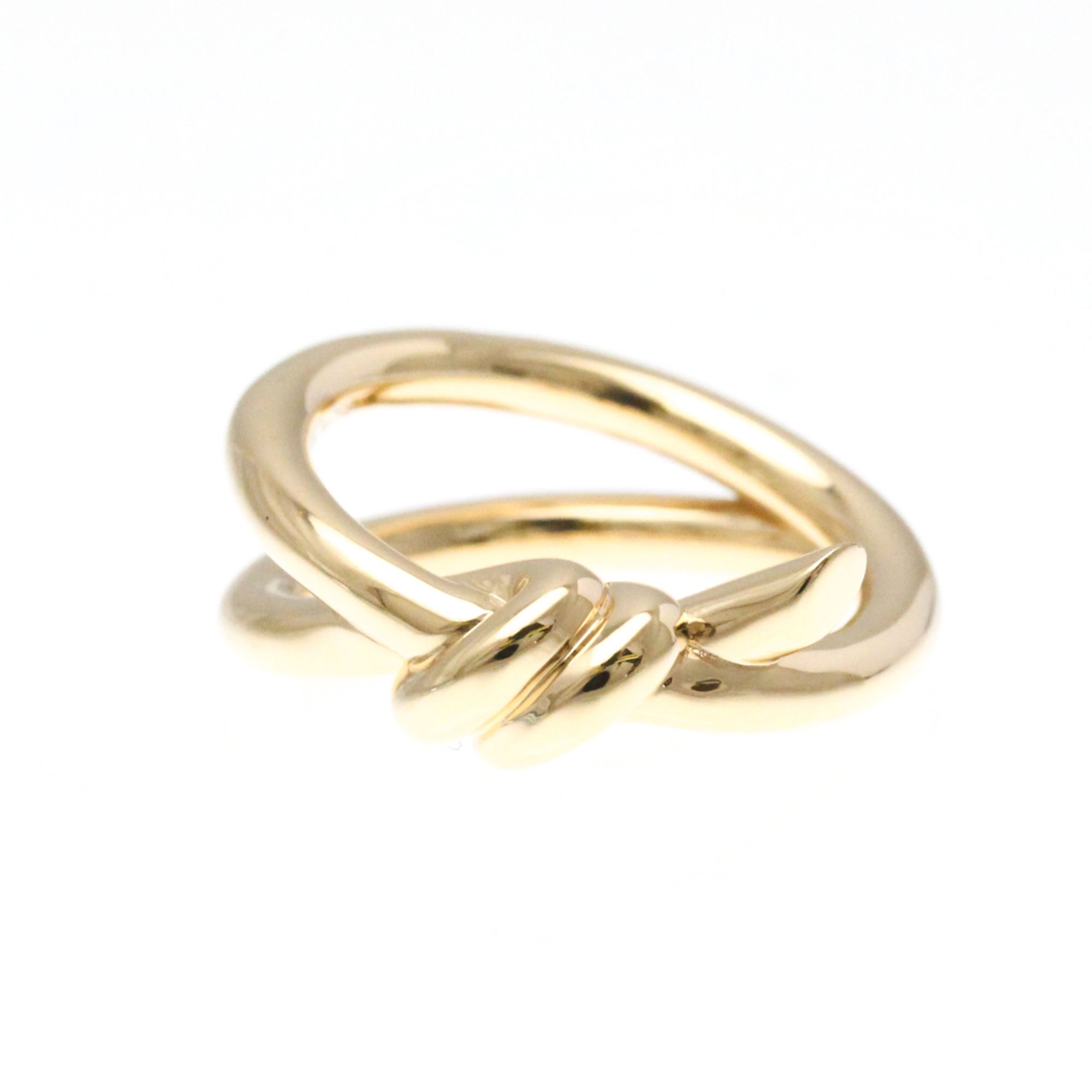 Tiffany Double Knot Ring Pink Gold (18K) Fashion No Stone Band Ring Pink Gold