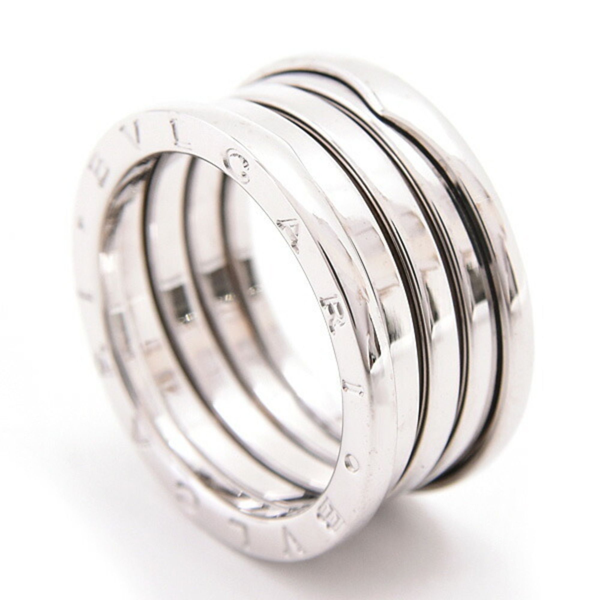 BVLGARI Men's B-ZERO1 Ring, Sizes 61 and 20, White Gold, 750WG