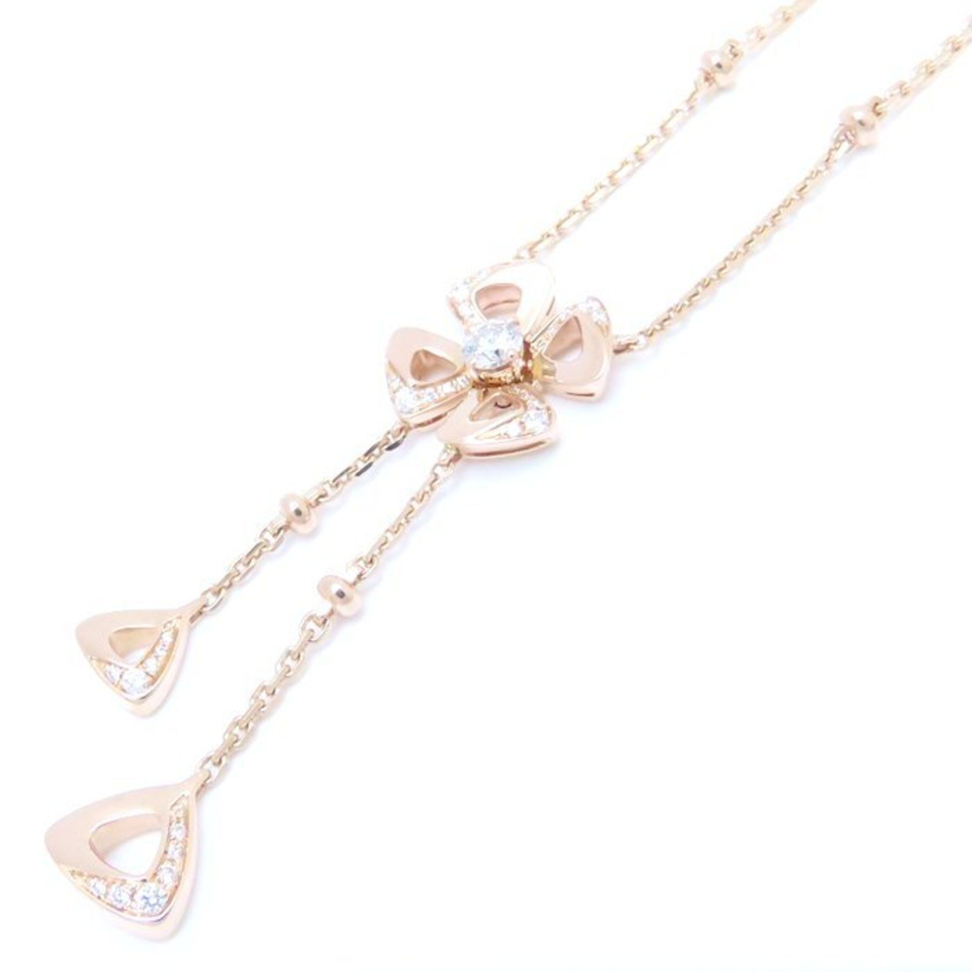 BVLGARI Fiorever Necklace Diamond 357137 K18PG Pink Gold 293805