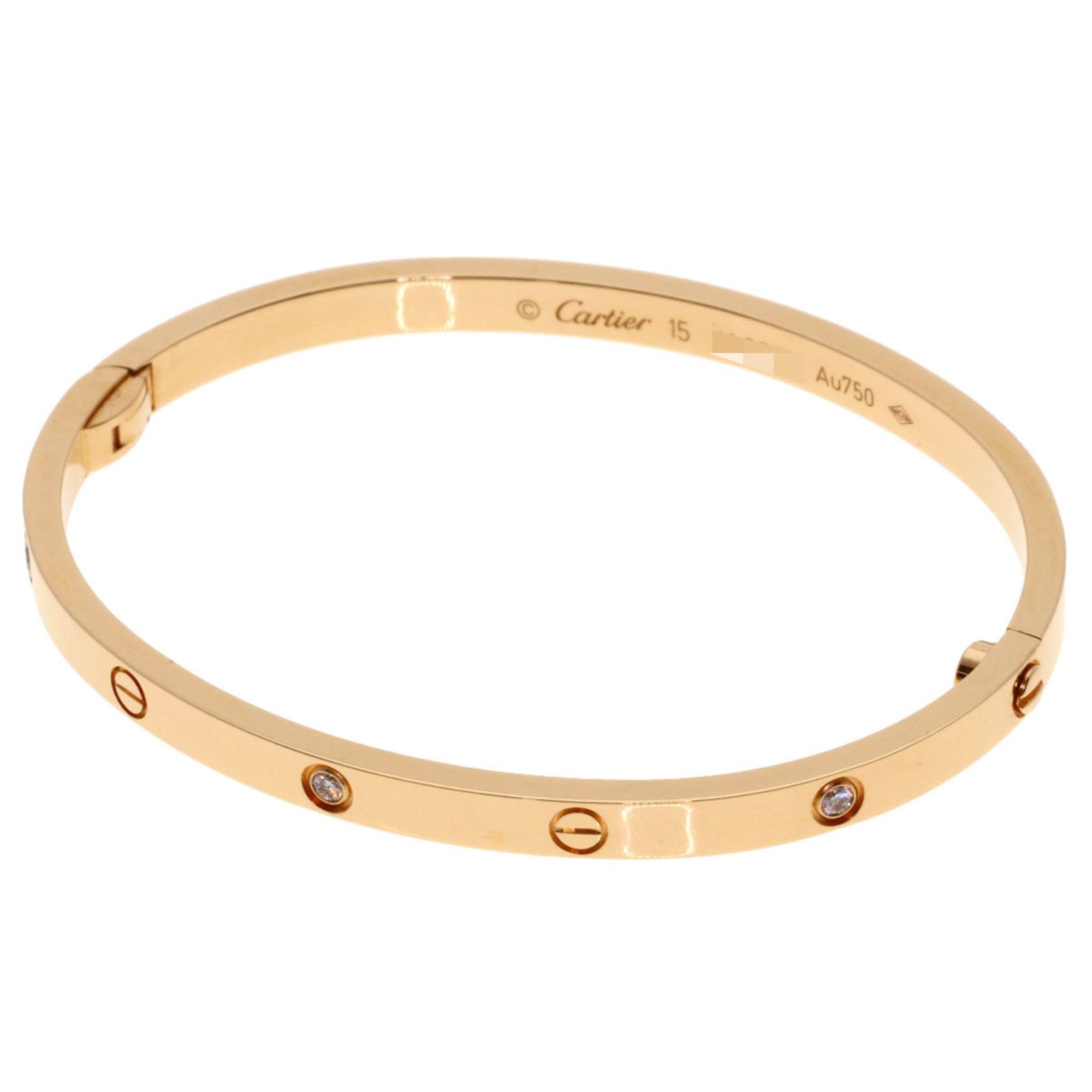 Cartier Love Bracelet, Small, 6-Piece Diamond 18K Pink Gold, No #15 Driver, Women's, CARTIER