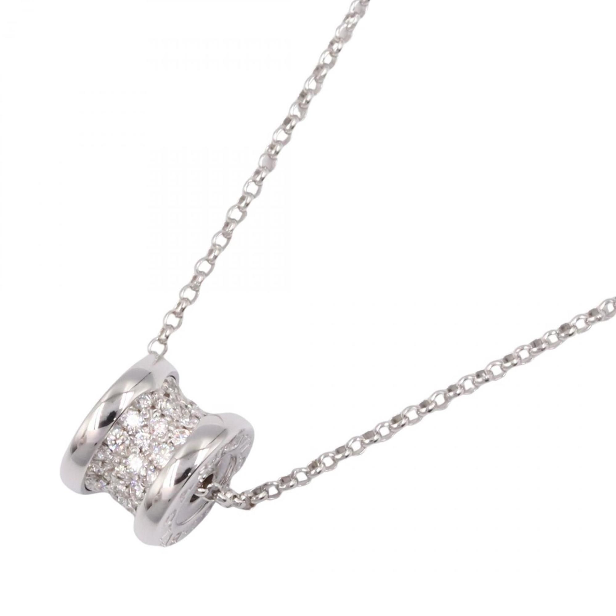 BVLGARI B-zero1 Diamond Necklace in 18K White Gold (Silver or Clear), 351117