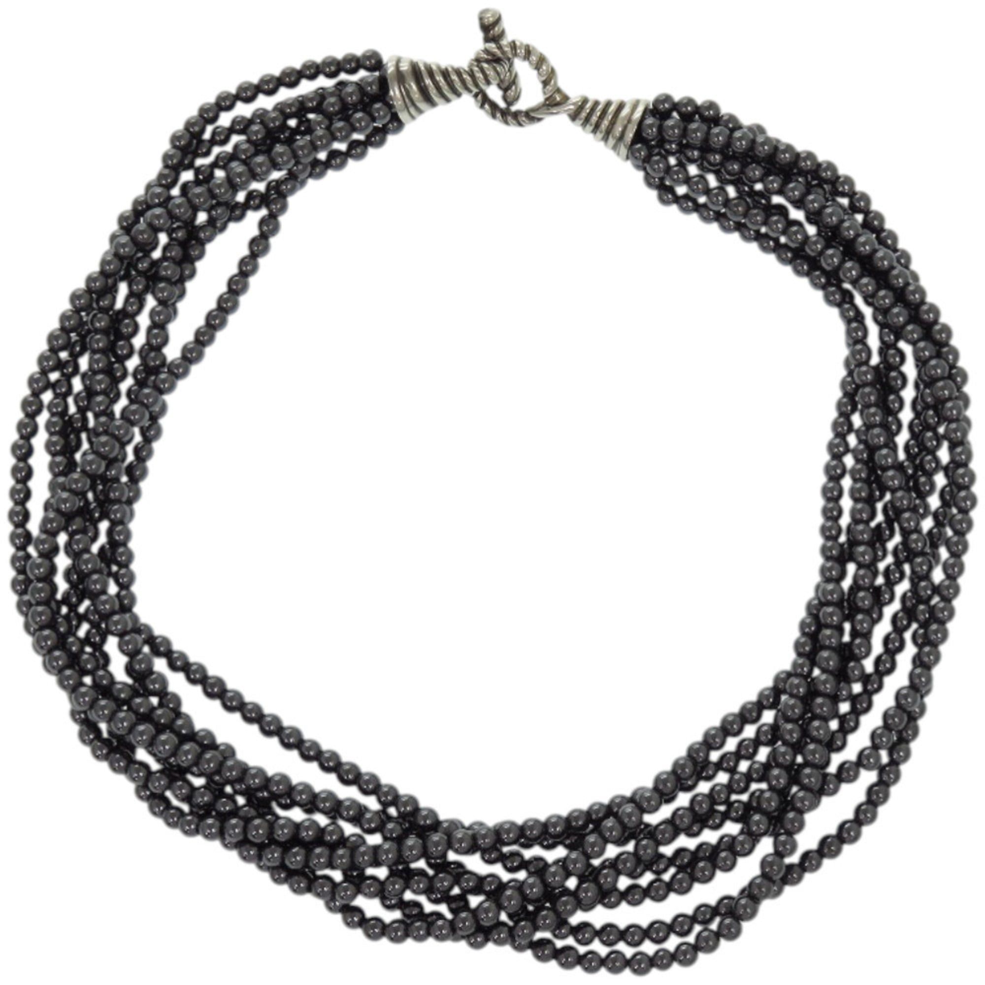 Tiffany & Co. 8-strand choker necklace with hematite beads and 925 silver. Item number 0624.