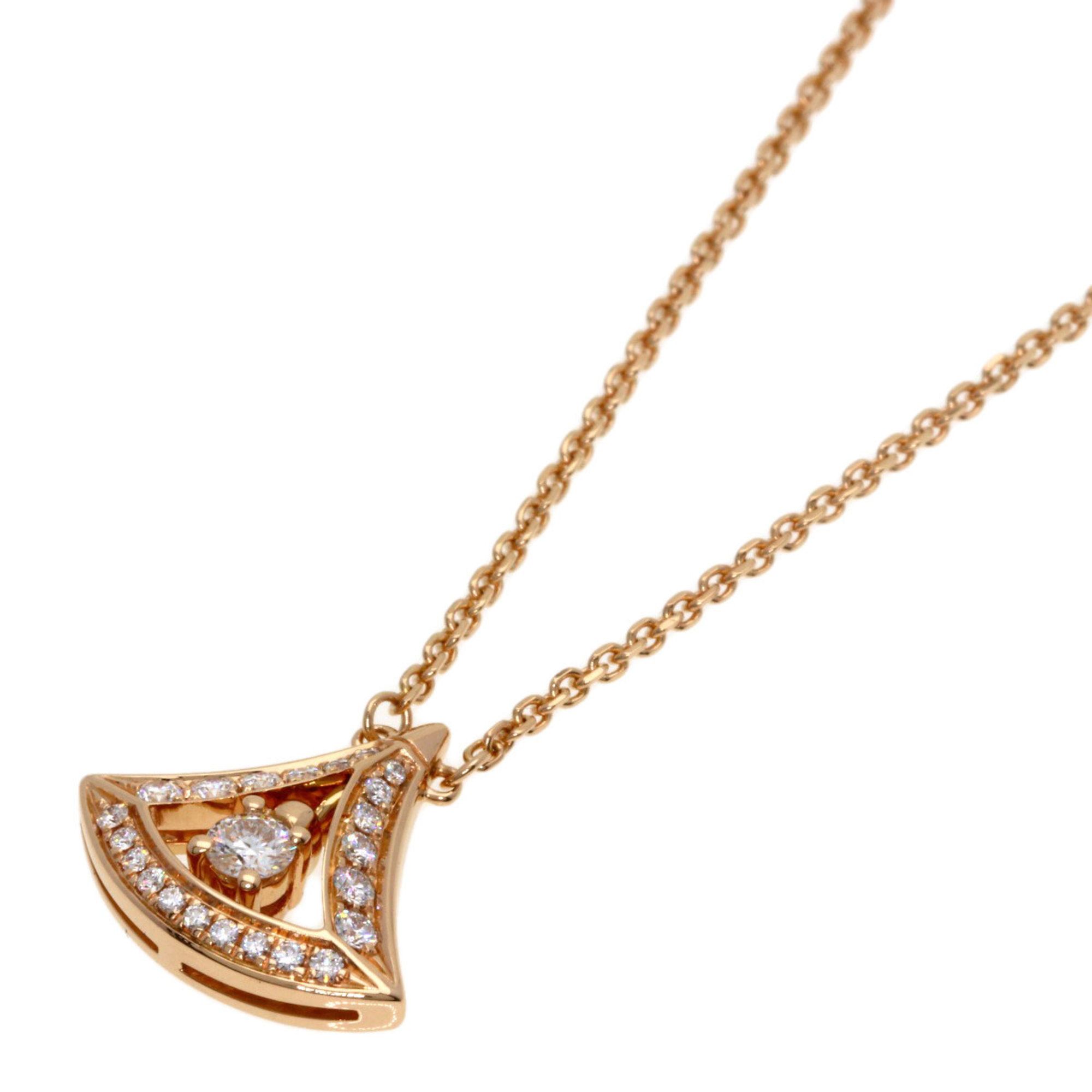 BVLGARI Diva's Dream Diamond Necklace in 18K Pink Gold for Women
