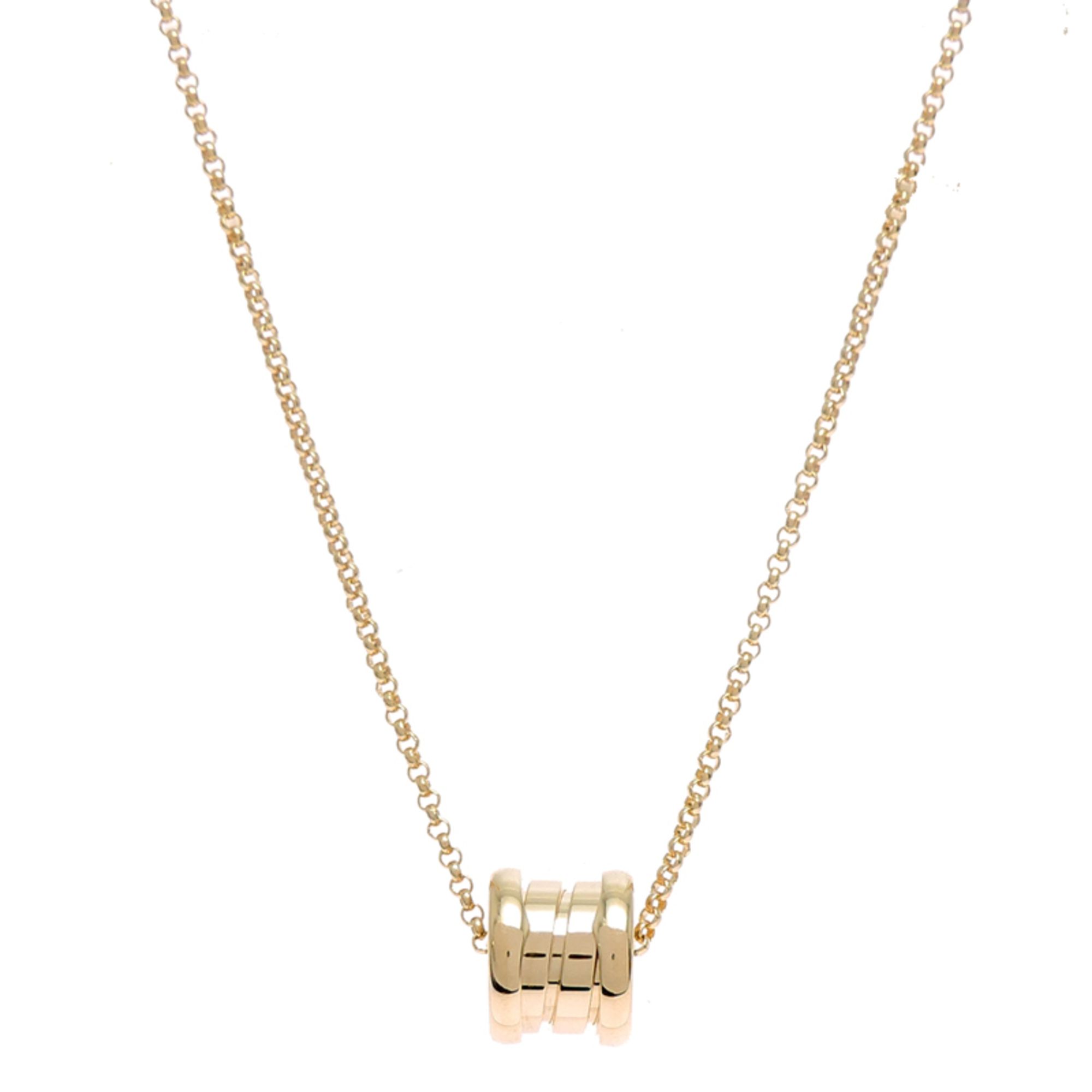 Bvlgari B.zero1 Mini Pendant Necklace for Men and Women, 359730, 750 Yellow Gold, Purchased in 2024