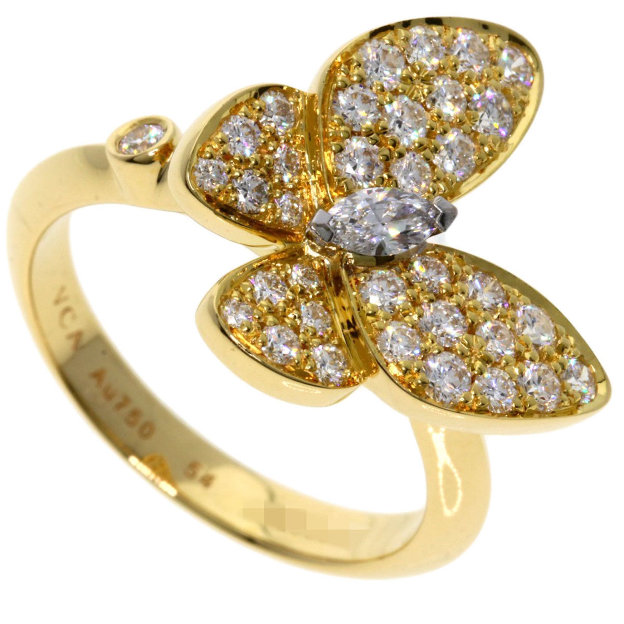 Van Cleef & Arpels de Papillon Diamond #54 Ring in 18K Yellow Gold for Women.