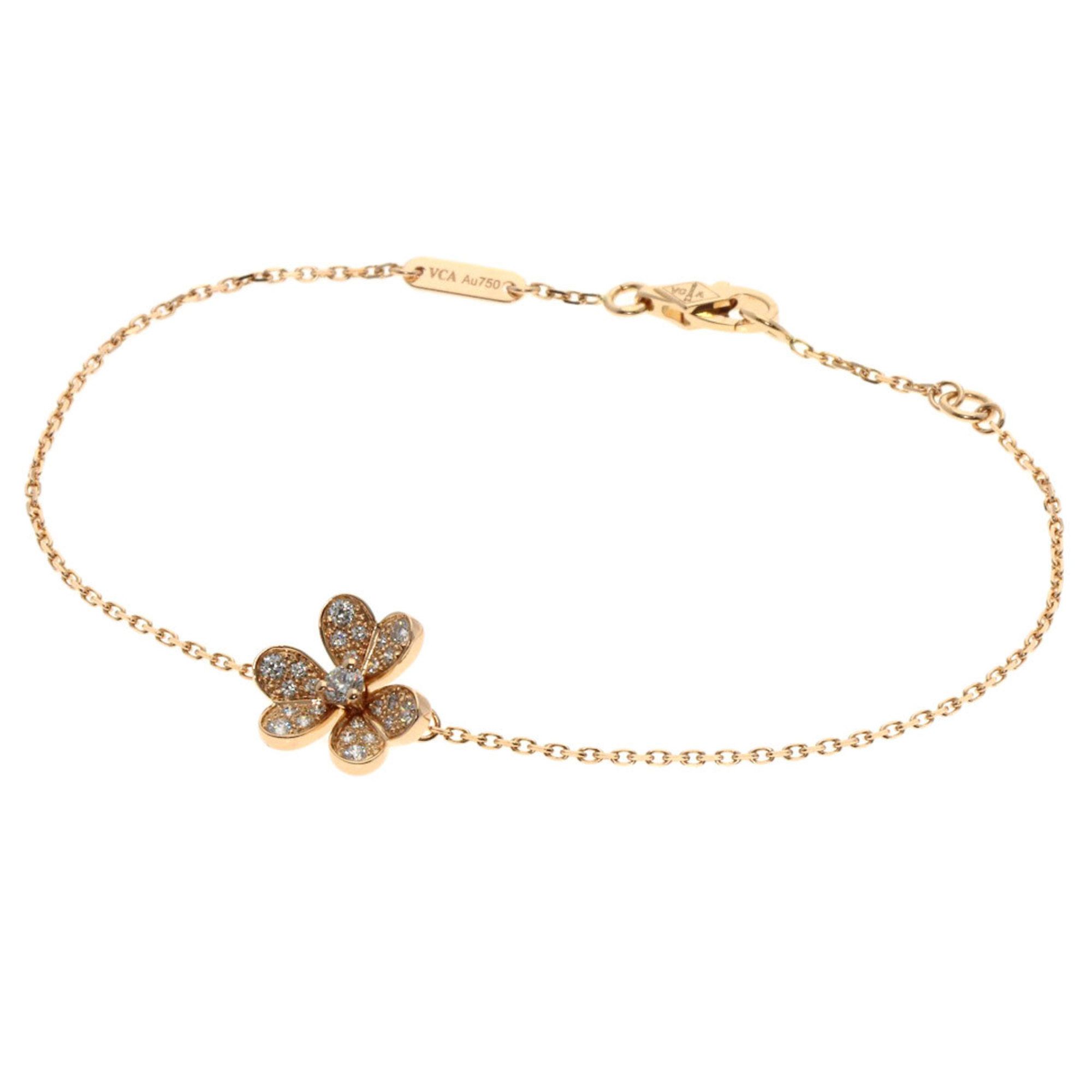 Van Cleef & Arpels Frivole Mini Model Diamond Bracelet in 18K Pink Gold for Women