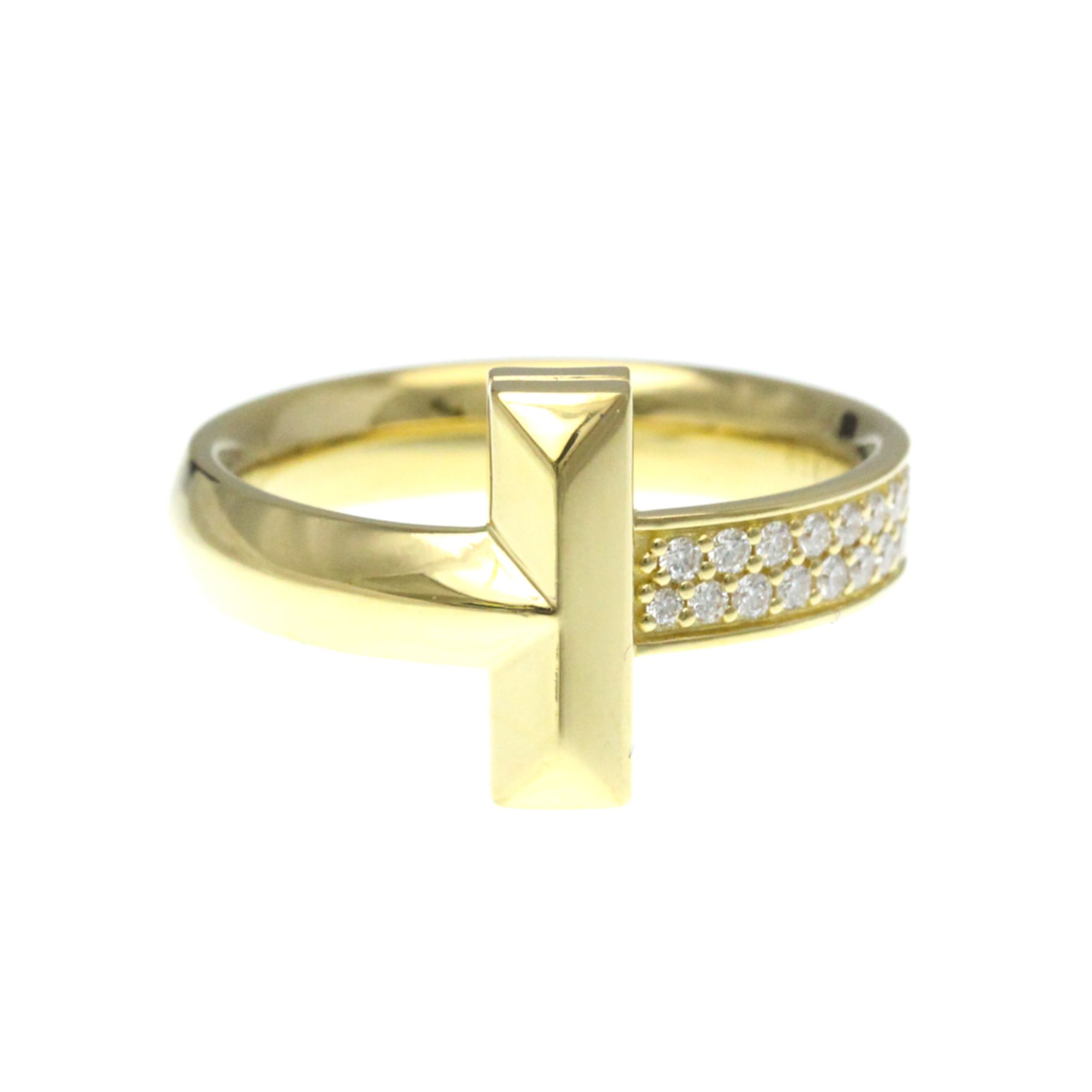 Tiffany T One Ring Wide Diamond Yellow Gold (18K) Fashion Diamond Band Ring Gold