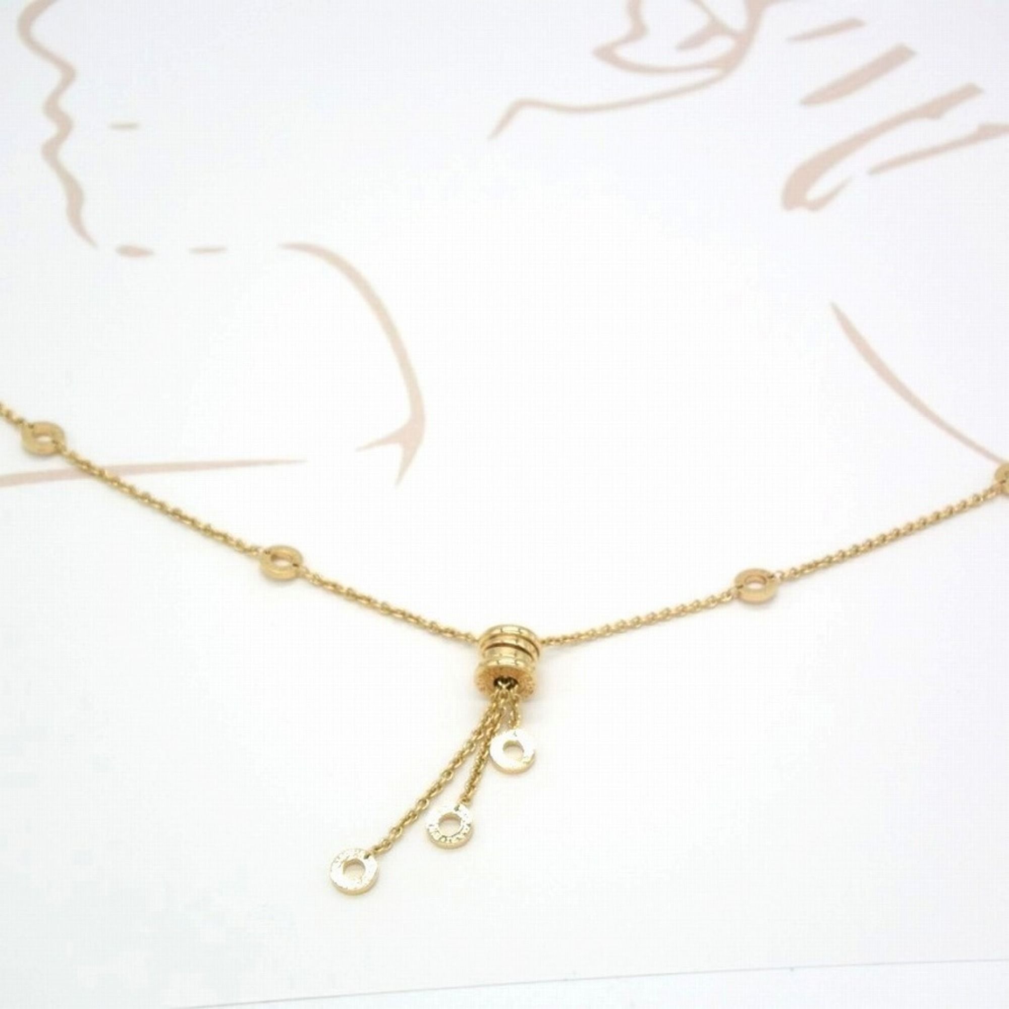 BVLGARI B-zero1 B-zero One Element Necklace Gold AU 750 K18YG 15.5g Women's