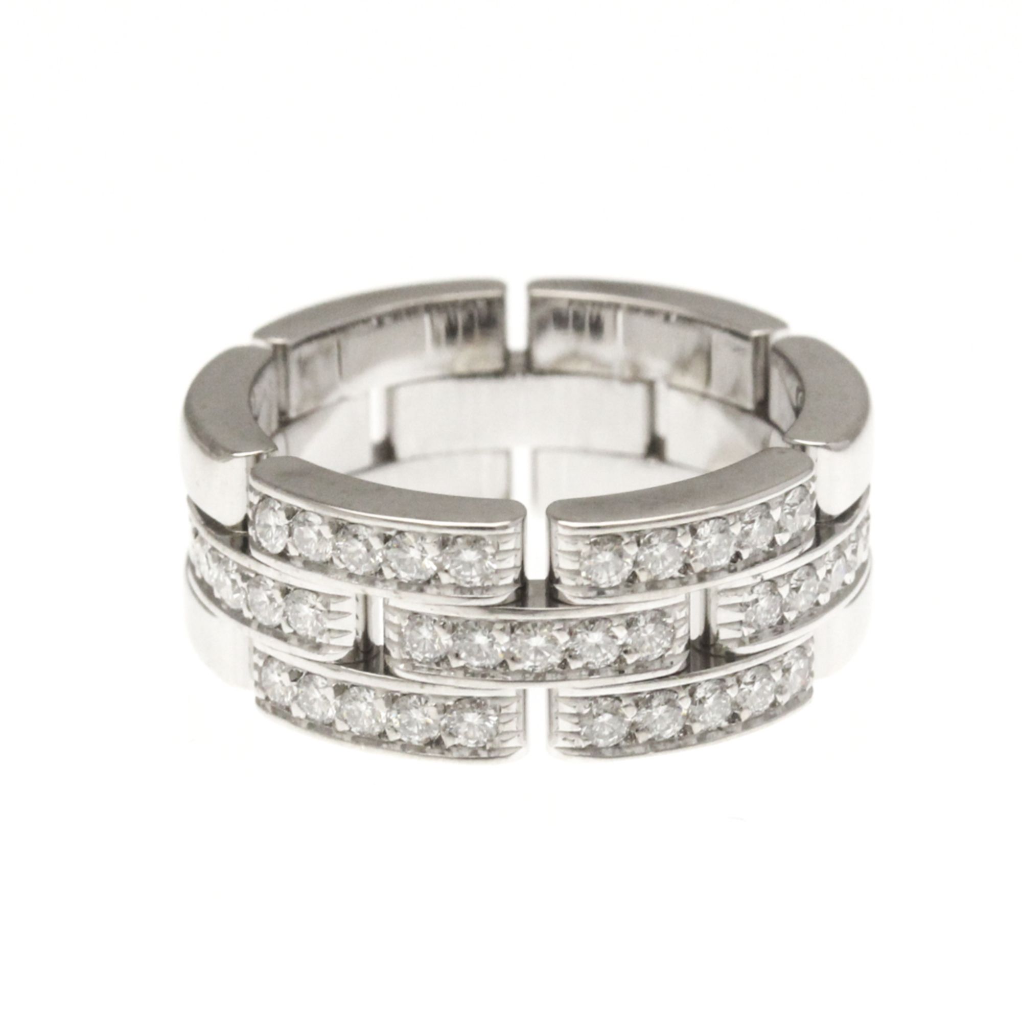 Cartier Maillon Panthère Diamond Ring White Gold (18K) Fashion Diamond Band Ring Silver