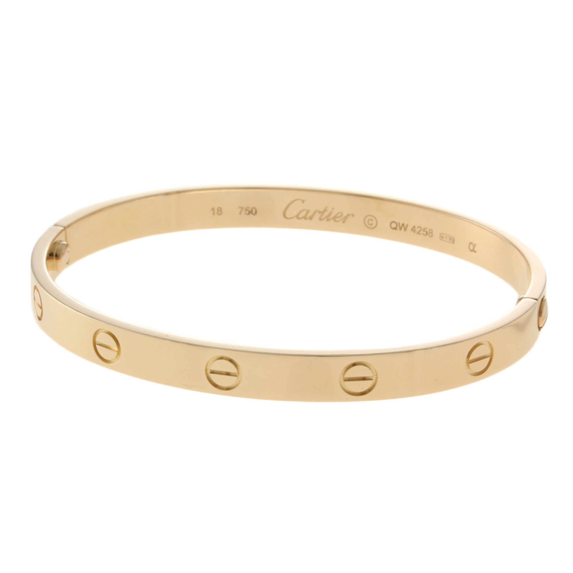 Cartier Love Bracelet #18, no screwdriver, 18K pink gold, women's