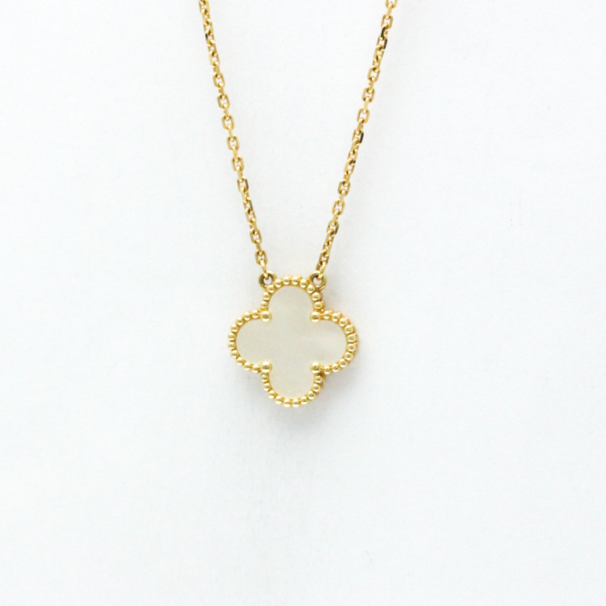Van Cleef & Arpels Vintage Alhambra Necklace Yellow Gold (18K) Mother Of Pearl Men,Women Fashion Pen