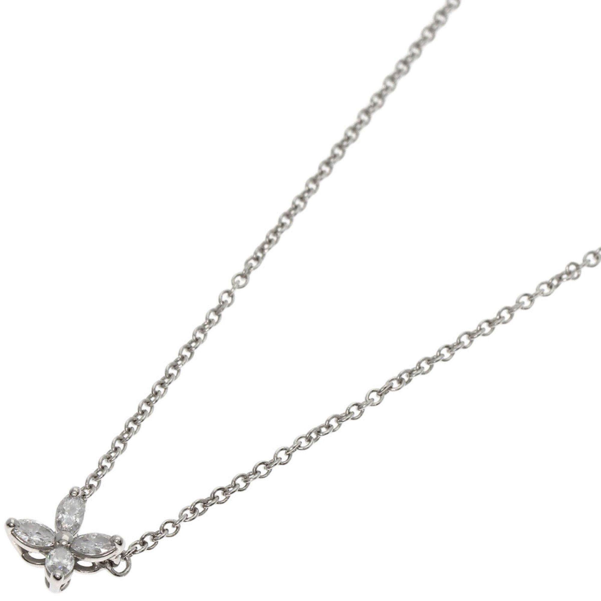 Tiffany Victoria Mini Diamond Necklace in Platinum PT950 for Women. TIFFANY & Co.