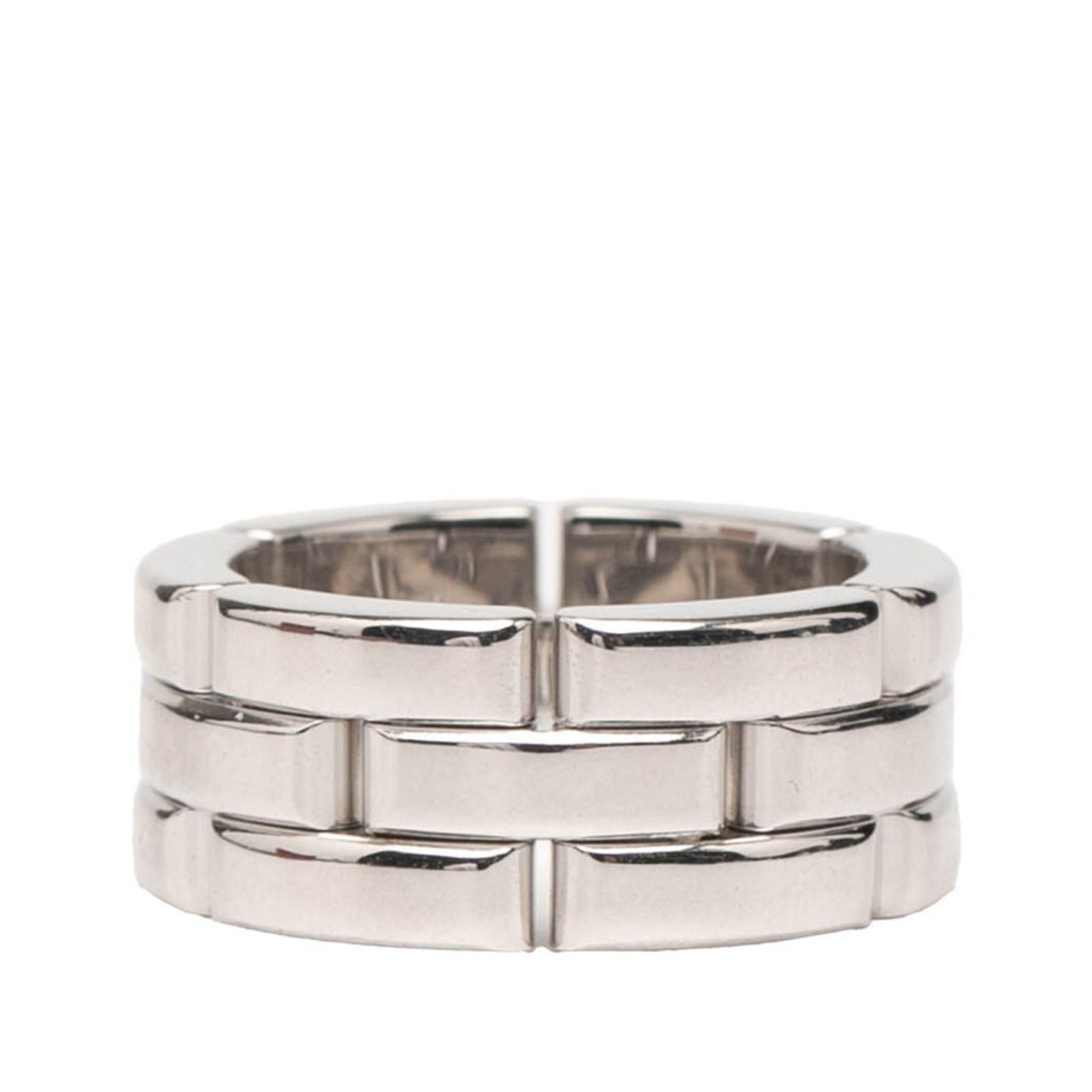 Cartier Maillon Panthère Ring #47 18KWG White Gold Women's