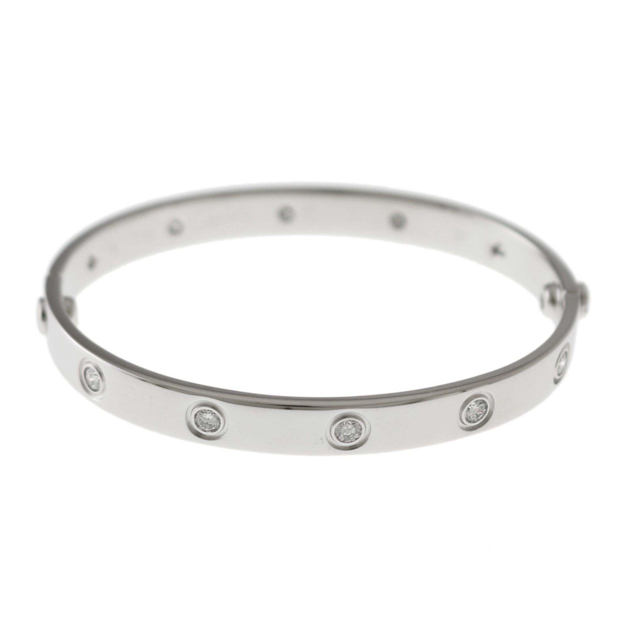Cartier Love Bracelet Bangle 18K White Gold Diamond Women's CARTIER