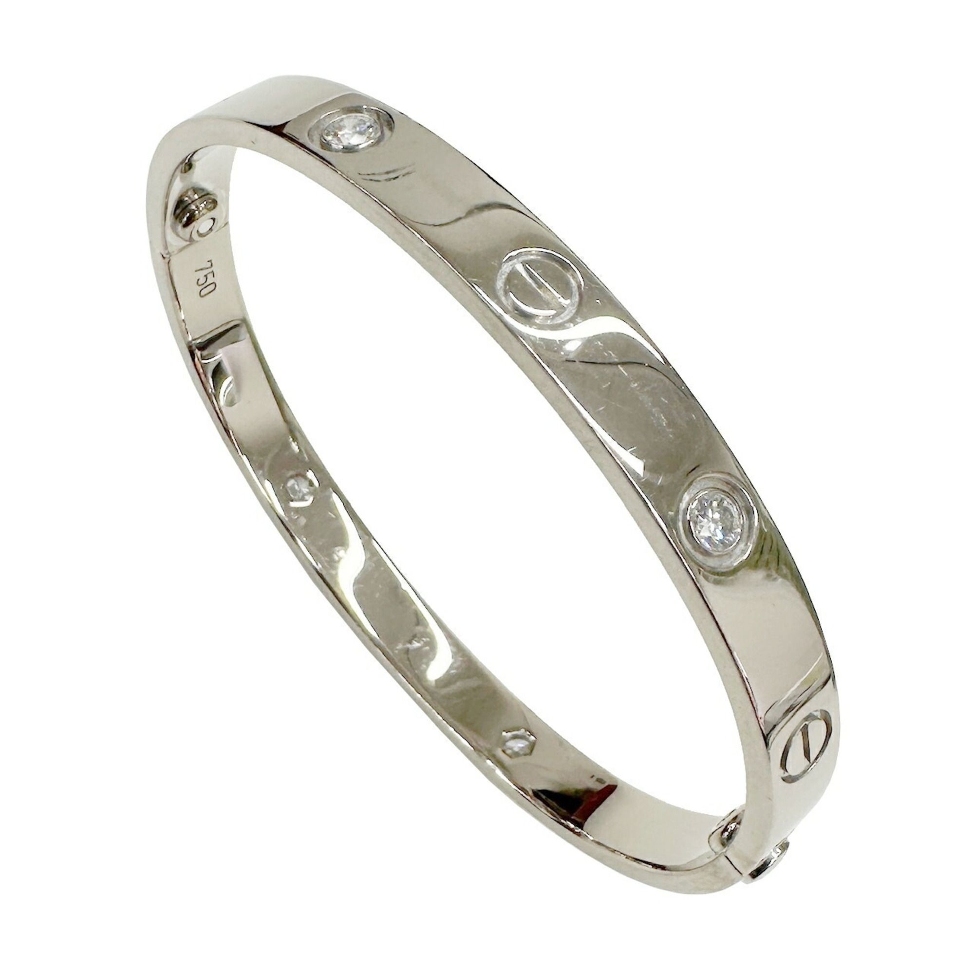 Cartier Love Bracelet 4P Diamond #17 750WG K18WG