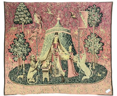 'The Lady and the Unicorn' French tapestryDimensions: Length/Width:&nbsp;165cm&nbsp; Depth/Diameter:&nbsp;139cm