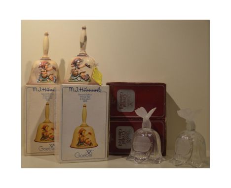 Featuring the Vintage 2 Piece M.J. Hummel Second Edition Annual Bell in bas-relief, 1979 hand created, hand painted, glazed p