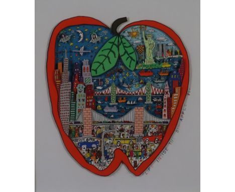 Rizzi, James (1950 -New York- 2011) - „Life inside the big apple“, 3-D-Farbserigrafie auf Velin, 1989, im Druck datiert, in B