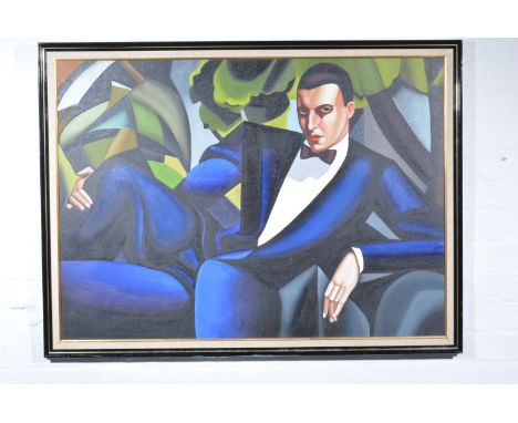 After Tamara de Lempicka, 'Portrait of the Marquis d'Afflito', oil on canvas, 110.5cm x 80cm