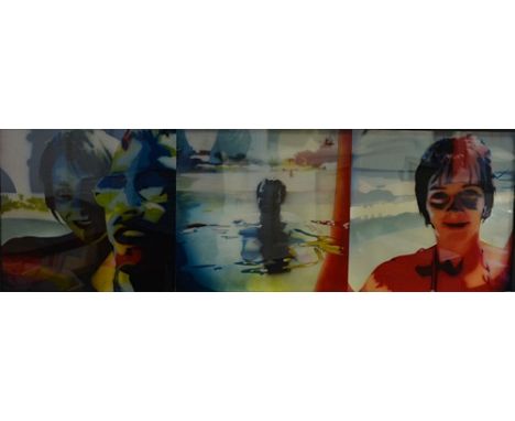 Contemporary, Portrait triptych, photographic print on acrylic, 31cm x 98cm.