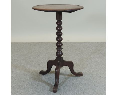 A 19th century mahogany tripod table, 45cm