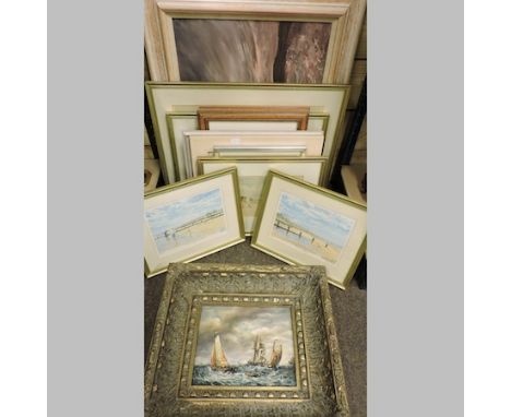 E. Cilfford Turner, November Morning, Frinton, limited edition print, signed in pencil, together with various others