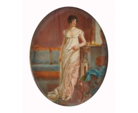 DUPRE (FRENCH, 19TH CENTURY)Portrait miniature of a lady, believed to be Madame de Talleyrand inscribed (on a label to the ba