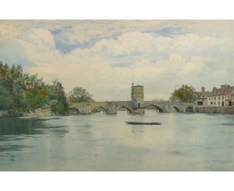 WILLIAM FRASER GARDEN (BRITISH, 1856-1921)St Neot's Bridge, St Ives, near Cambridge signed and dated 'W. F. GARDEN 1900' (low