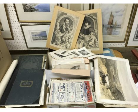 A large collection of various 18th,19th and 20th Century prints, together with "HB's Political Sketches", various historical 