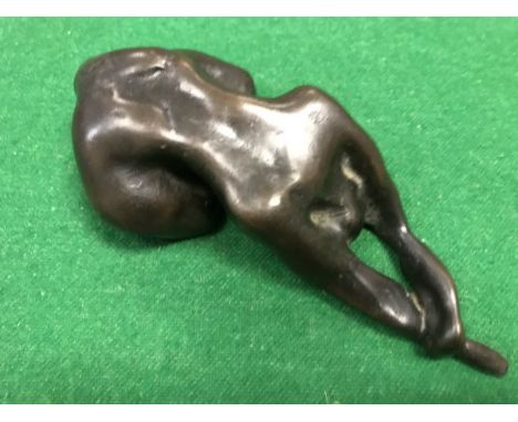 AFTER KATIE BRAINE "Nude study", bronze chocolate patinated signed and dated 91 to base and bearing stamp "Red Bronze Studio 