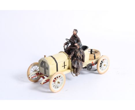 A 1903 Gordon-Bennett Mercedes car model by V W Bailey,modern, limited edition number 1 of 50, clockwork, scratch-built, hand