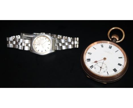 Ladies Tissot Automatic Wristwatch, Silvered Dial With Baton Numerals & Date Aperture, Stainless Steal Case And Bracelet. Tog