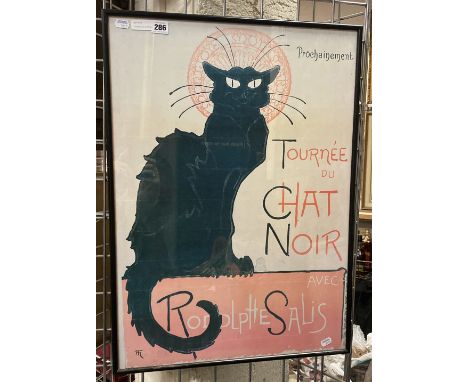 TOURNEE DU CHAT NOIR VINTAGE POSTER 68CMS (H) X 48.5 CMS (W) INNER FRAME APPROX
