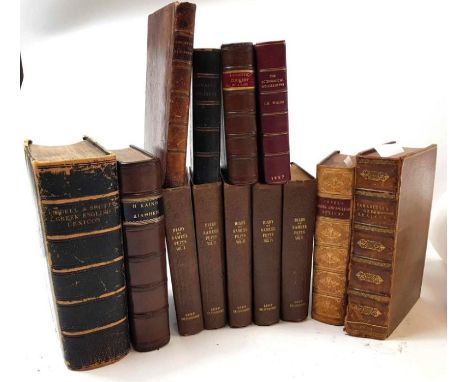 A collection of leather bound books to include Domestic cookery, Cobbetts gardener, Samuel Pepys diary and others  
