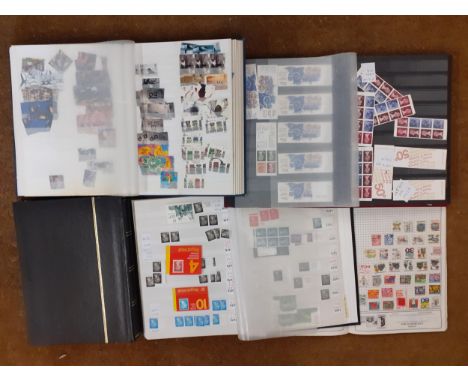 A large quantity of stamp books to include modern day First Class and 2nd Class stamps, 4 stock books, 3 of which have conten