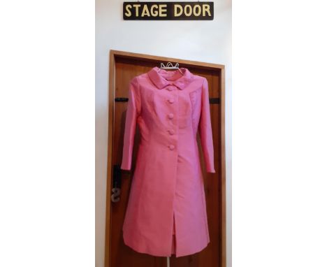 Mid 20th Century ladies clothing to include a Petite Francais deep pink 2 piece outfit with jacquard embroidery to the coat h