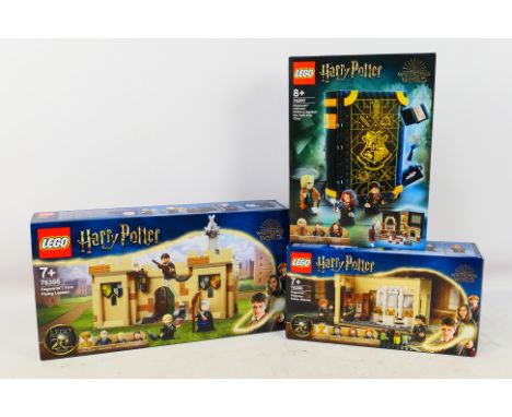 Lego - Three boxed 2021/22 factory sealed Lego Harry Potter sets. Lot consists of #76395 'Hogwarts First Flying Lesson'; #763