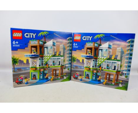 Lego - 2 x factory sealed Lego City Apartment Buildings # 60365. These soon to be retired sets are unopened so are presumed t