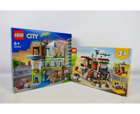 Lego - 2 x factory sealed Lego sets, a Creator Downtown Noodle Shop # 31131 and a City Apartment Buildings # 60365. These set