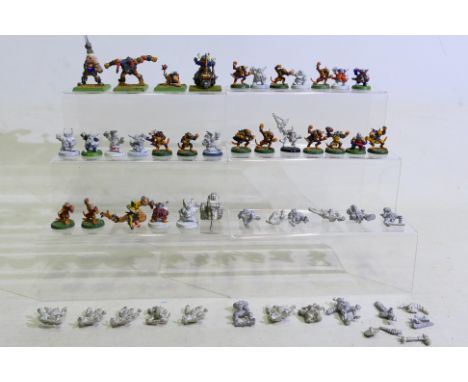 Warhammer - Over 45 Warhammer Blood Bowl mainly metal team figures. Lot includes around 19 painted figures including a Death 