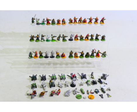 Warhammer - Games Workshop - Around 50 mostly painted metal Warhammer 40K Imperial Guard 'Ice Warriors of Valhalla' figures t