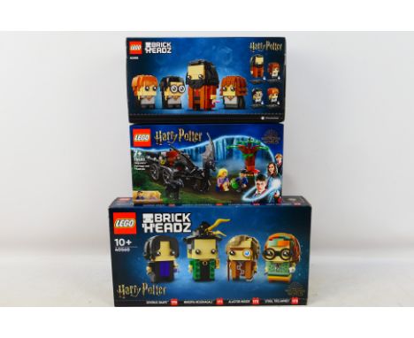 Lego - Three boxed factory sealed Lego Harry Potter sets. Lot consists of #76400 'Hogwarts Carriage & Thestrals'; #40495 Bric