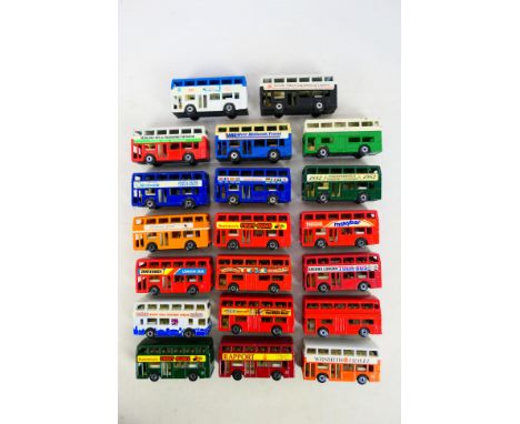 Matchbox - 20 unboxed diecast 1/64 scale buses to include No.17 The Londoner, Leyland Titan and similar. Items appear to be i