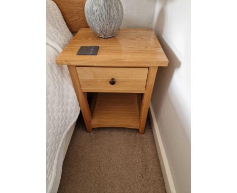 A Pair Of Bedside Tables Light Oak Finished With A Satin VarnishÃ‚&nbsp;Highlights The Natural Grain Of The Woods Clean Lines